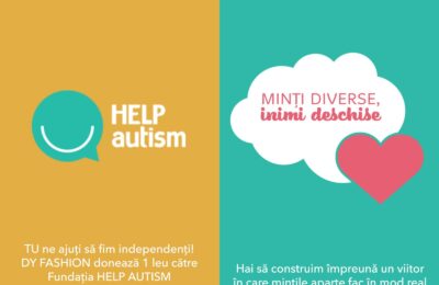 DY Fashion donează 1 leu către Fundația HELP AUTISM la fiecare comandă vândută, în cadrul campaniei DY Fashion – Ajutăm!