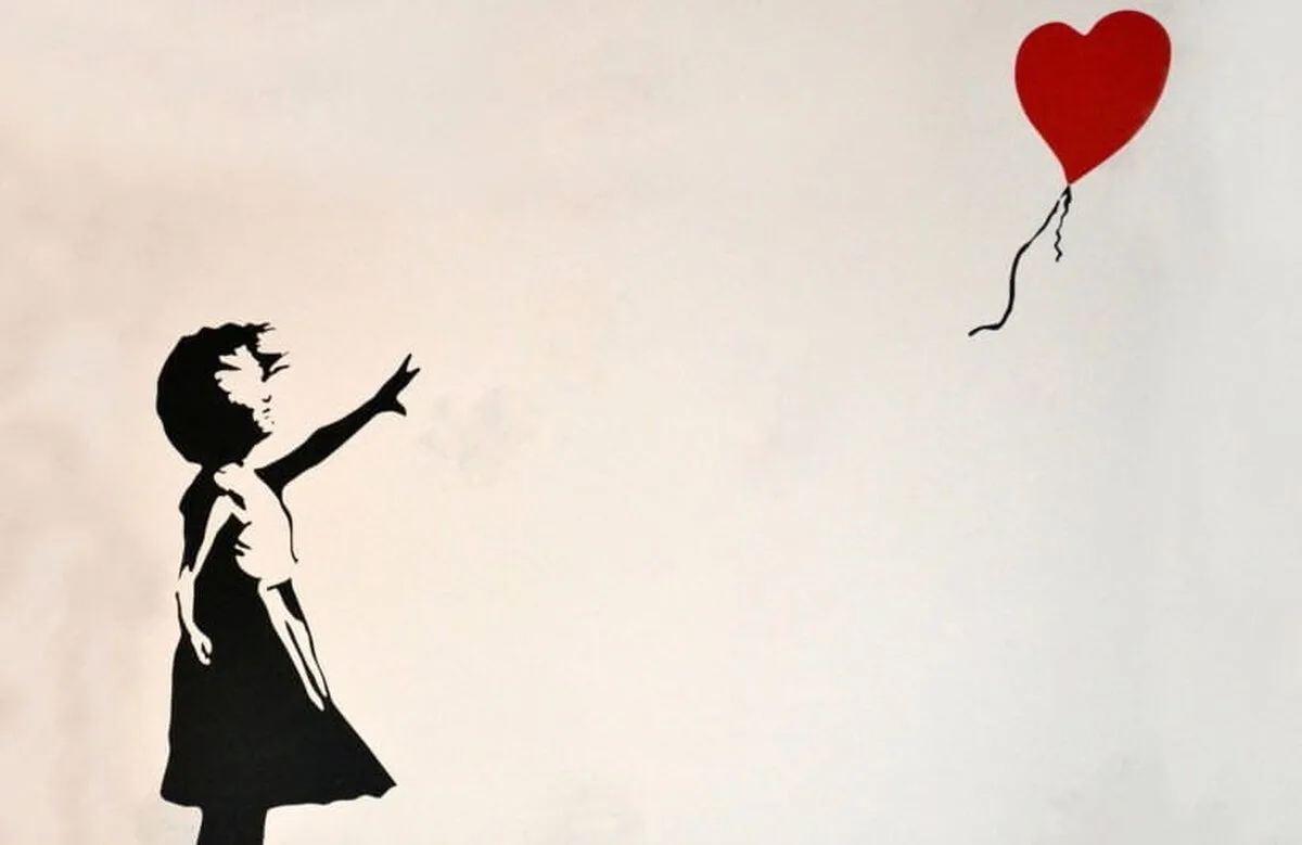 Girl with Balloon”, lucrarea lui Banksy autodistrusă în direct, din nou în licitaţie