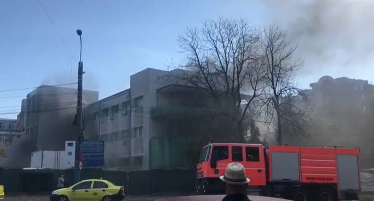 Incendiu de proporții în România! Spitalul de Boli Infecțioase din Constanța a luat foc.