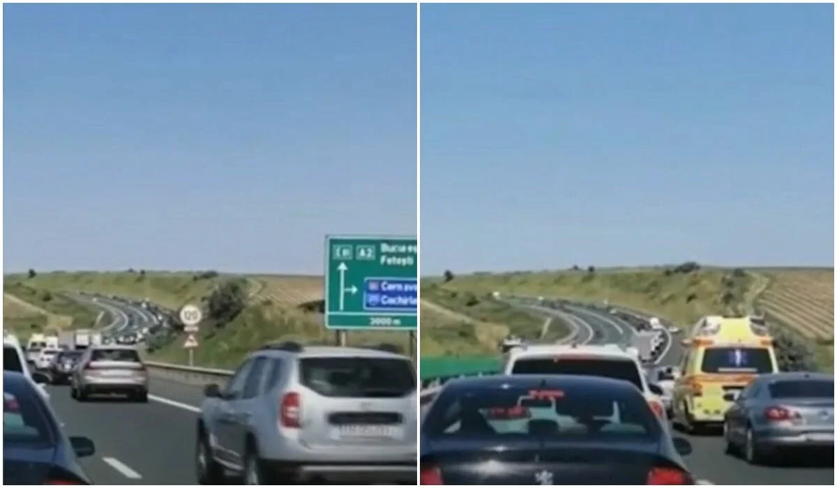 Trafic intens pe Autostrada Soarelui