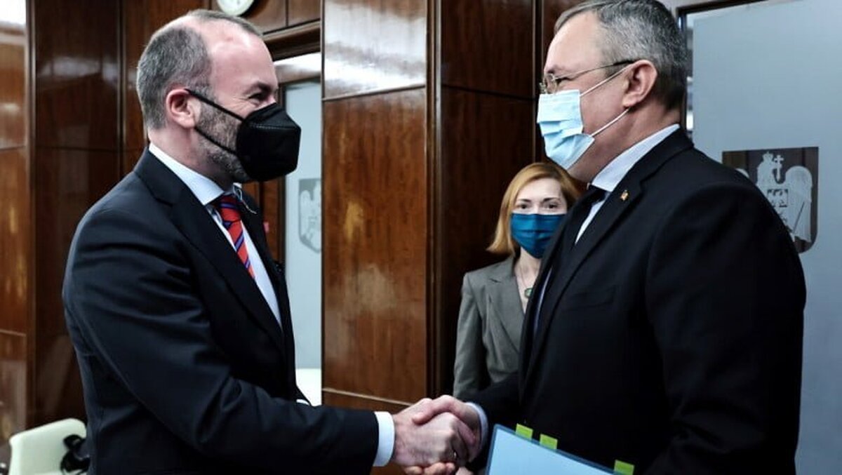 Nicolae Ciucă, întâlnire cu Manfred Weber.