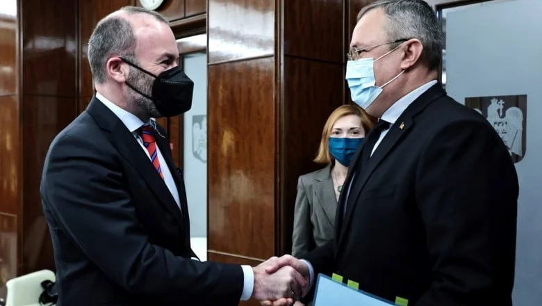 Nicolae Ciucă, întâlnire cu Manfred Weber.