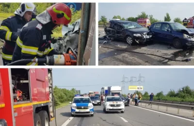 Accident în lanţ cu şase maşini pe Autostrada A1