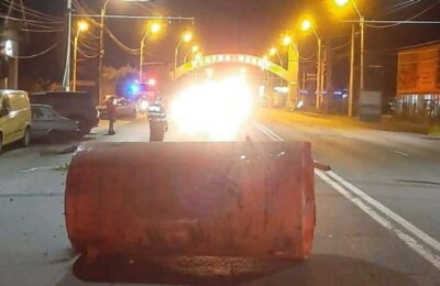 Un boiler de zeci de kilograme a aterizat în mijlocul DN15