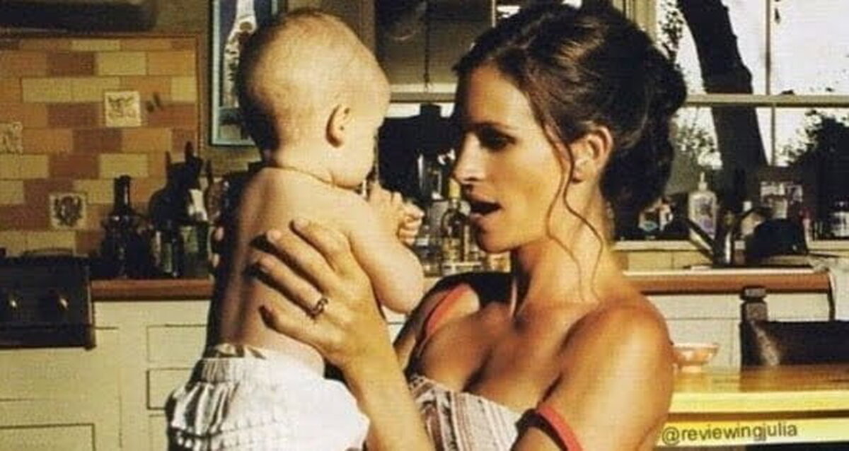 Julia Roberts, fotografia de epocă cu gemenii pentru cei 18 ani