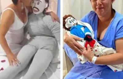 O femeie din Brazilia și-a unit destinele cu o păpușă din cârpe.