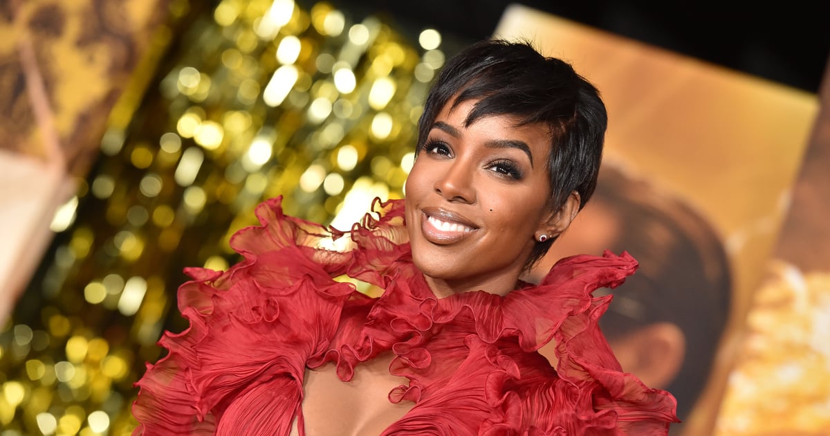 Kelly Rowland poartă o rochie roșie decupată 3D la premiera Babylon