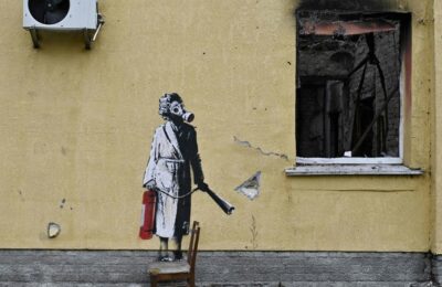 Poliția ucraineană dejucă o tentativă de furt a unei lucrări atribuite lui Banksy