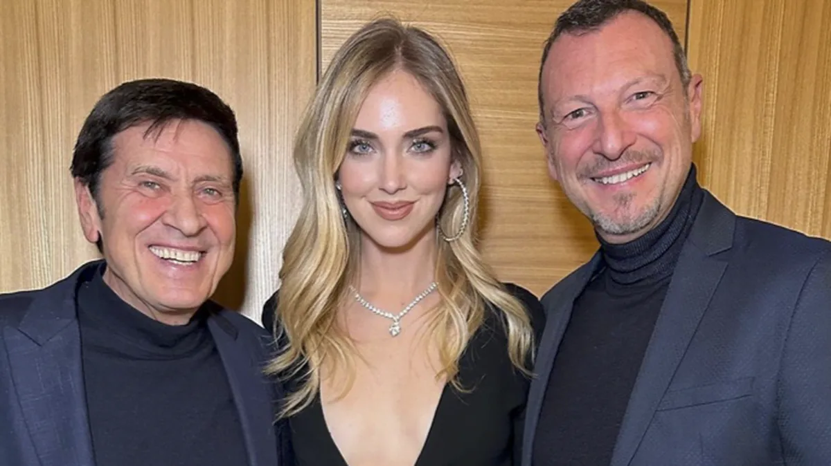 Chiara Ferragni cu Amadeus și Gianni Morandi: „Gata pentru Sanremo?”