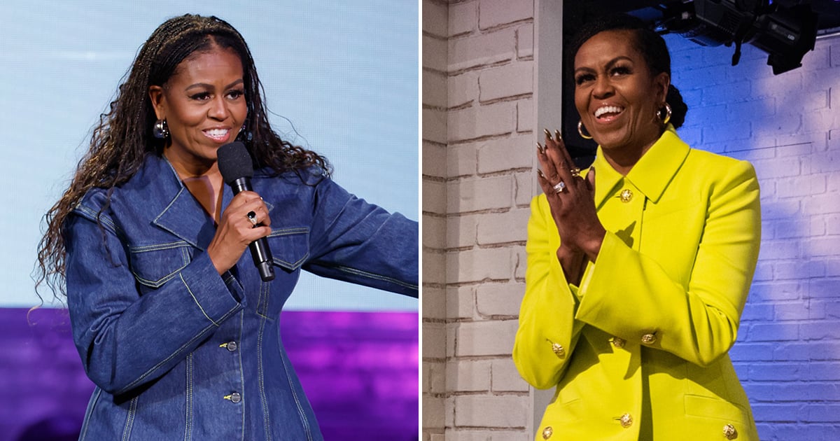 Hainele din turul de presă al cărții The Light We Carry de Michelle Obama
