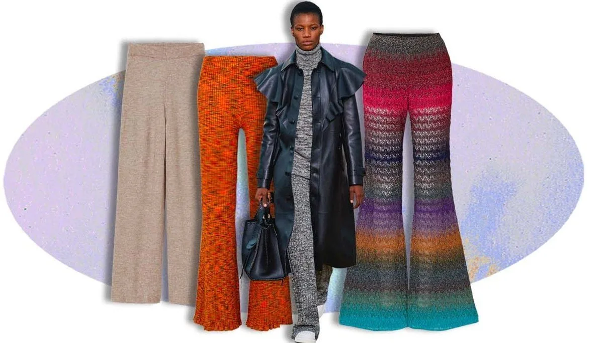Pantaloni tricotati: 15 modele glam pentru iarna