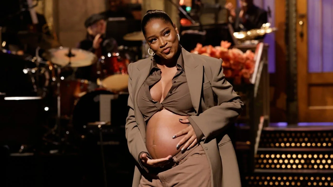 Keke Palmer și Darius Jackson salută un băiețel
