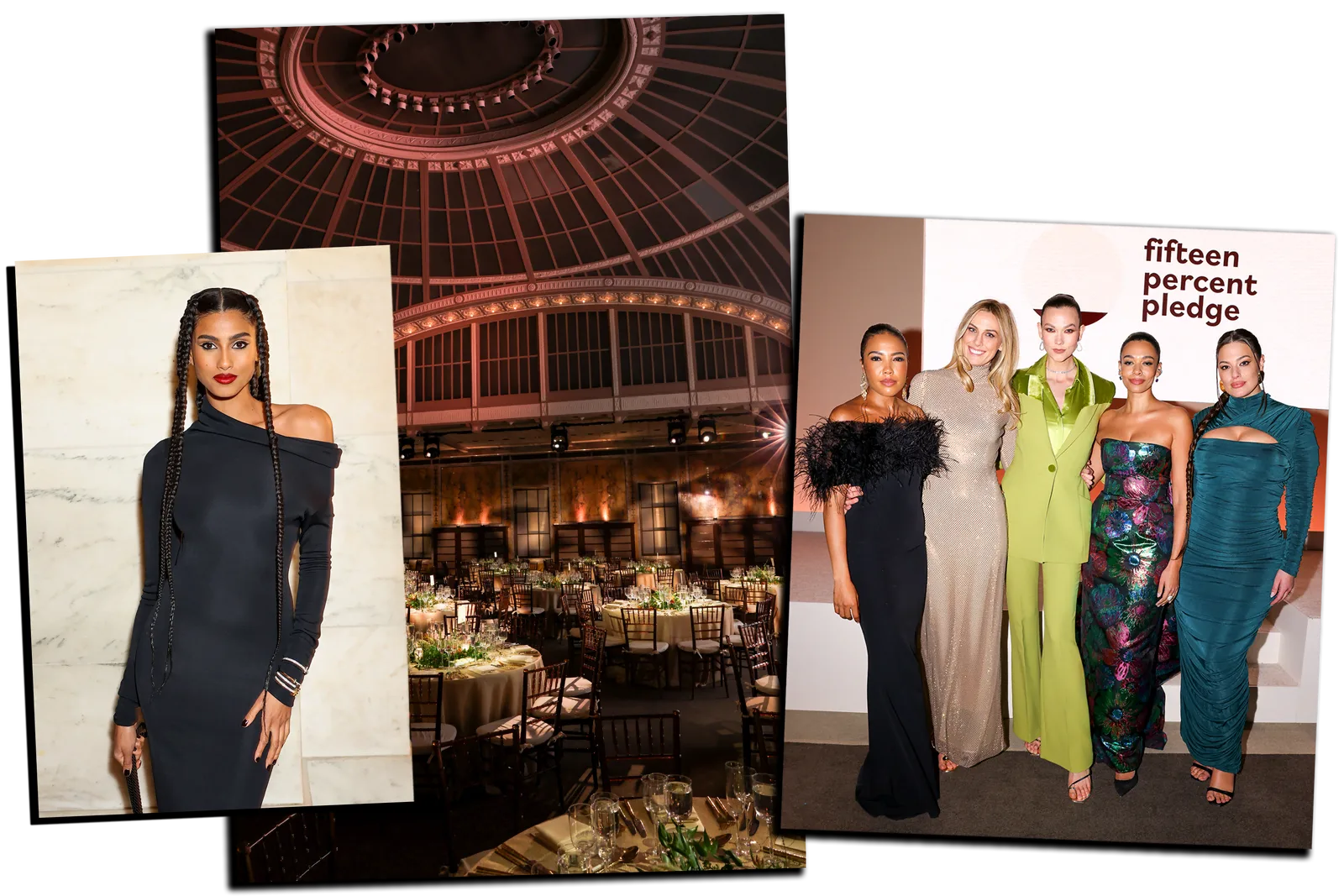 În interiorul galei „Fifteen Percent Pledge”, unde codul vestimentar „Black Tie, Black Designer” a dat un ton plin de farmec