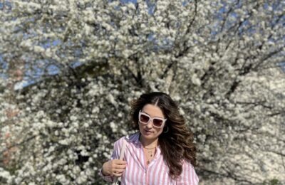 Vechiul Marinei cu dungi pantaloni scurți din in și cămașă Boyfriend Review