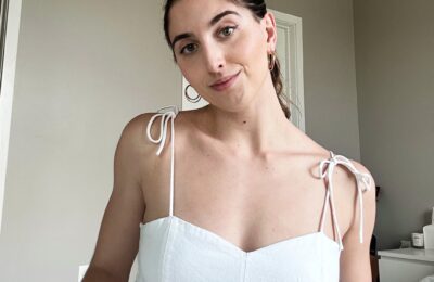 Vechiul Navy Linen-Blend Tie-Shoulder Cropped Cami  recenzie