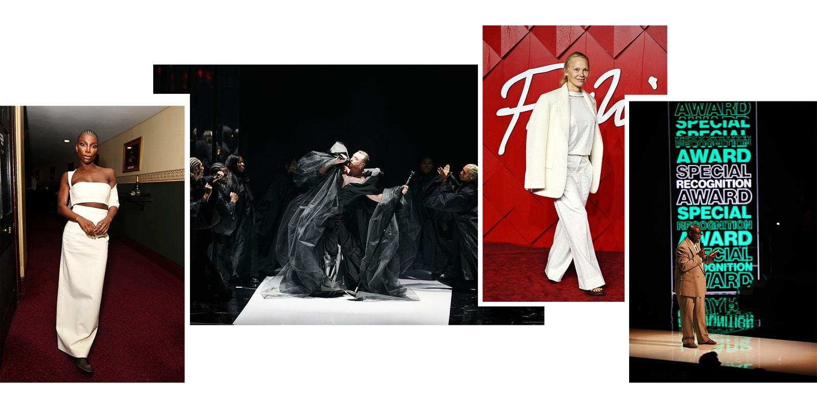 Inovația elegantă și Pam Anderson au dominat Premiile British Fashion Council