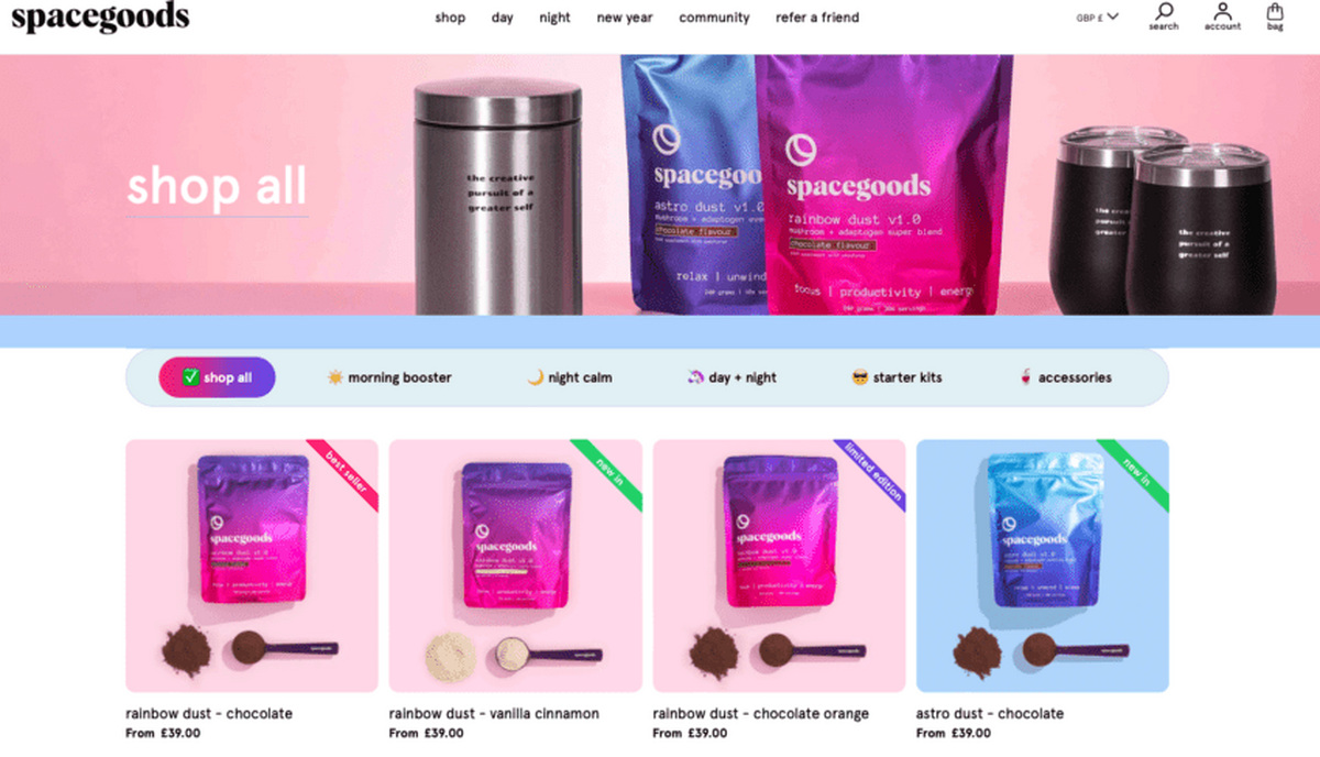 Spacegoods strânge 2,5 milioane de lire sterline pentru a deveni principalul brand european de ciuperci funcționale