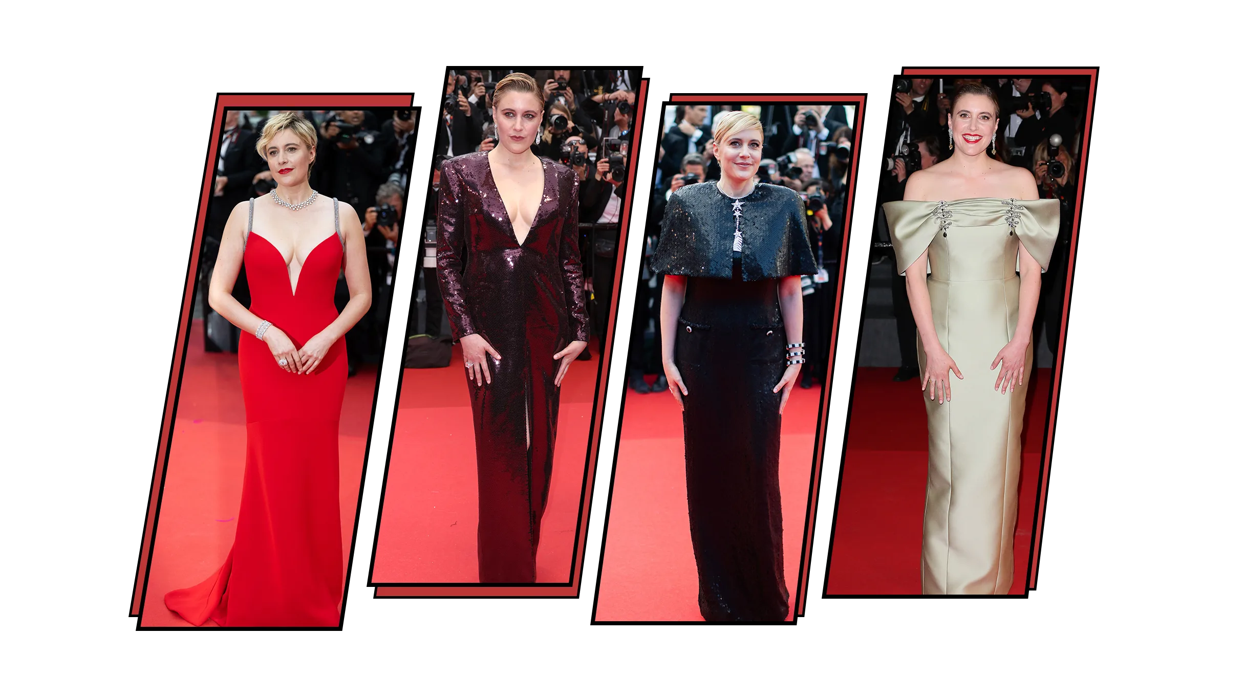 Evoluția stilistică a Gretei Gerwig la Festivalul de Film de la Cannes 2024