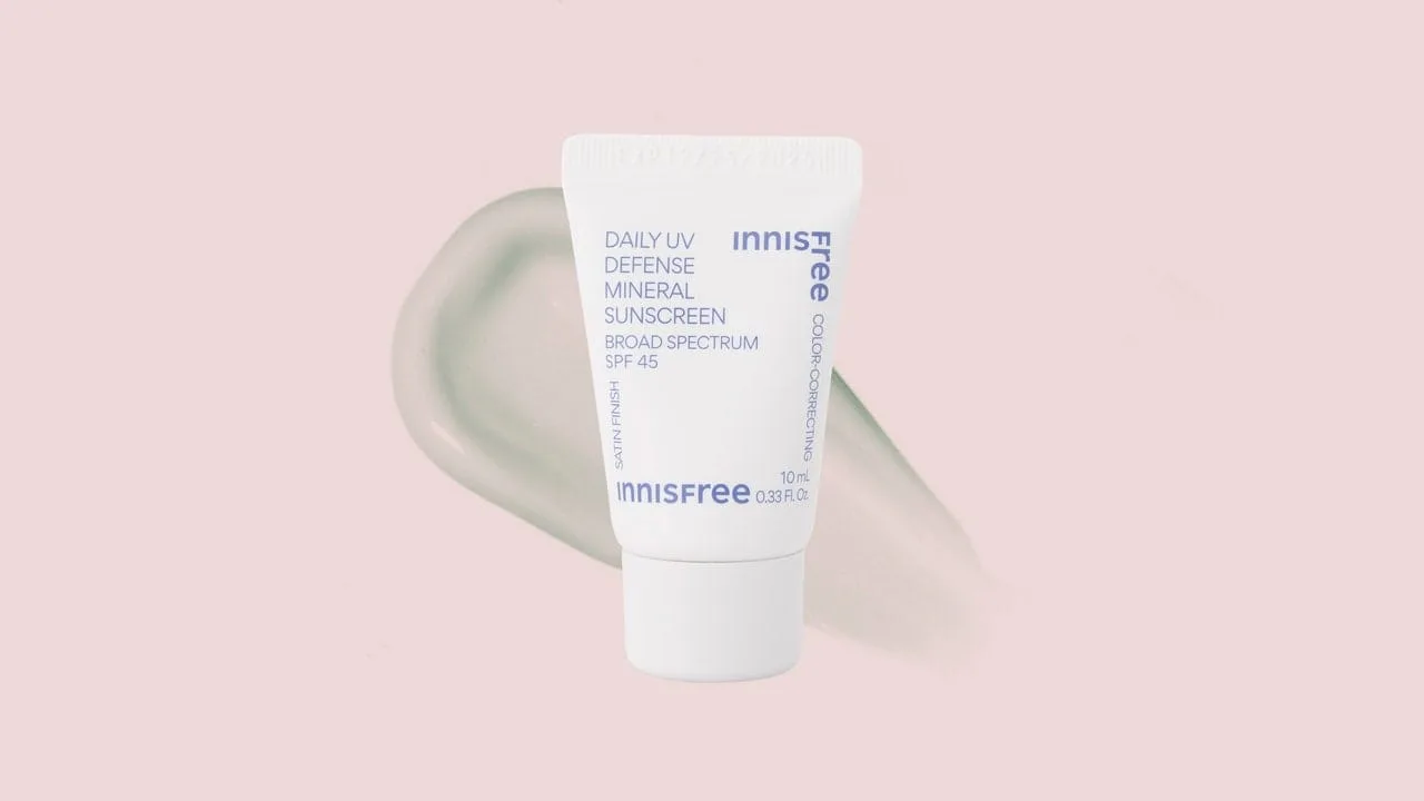 Innisfree Daily UV Defense Mineral Sunscreen Broad Spectrum SPF 45 face pielea mai strălucitoare în timp ce protejează – Review