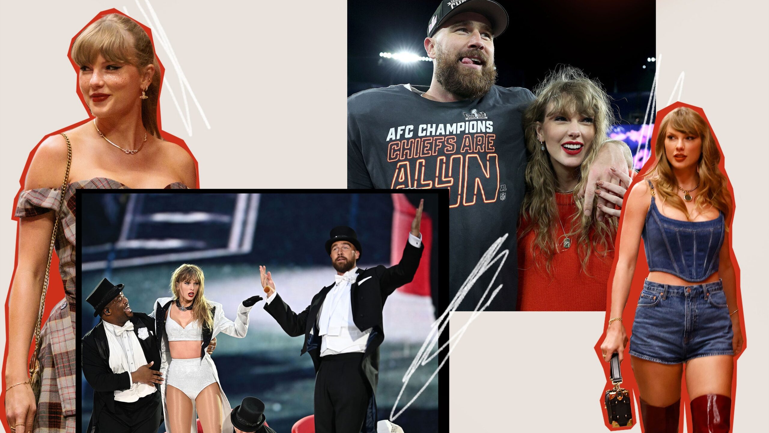 Cele mai iconice ținute ale lui Taylor Swift și Travis Kelce din 2024