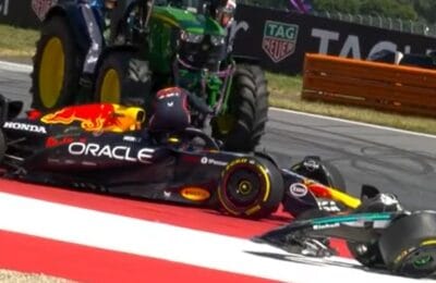 „Incident incredibil în Austria: Verstappen și Antonelli colizionează!”