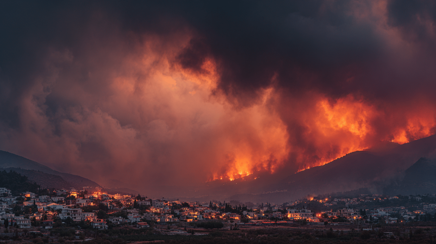 Zone din Atena evacuate după 50+ incendii de vegetație