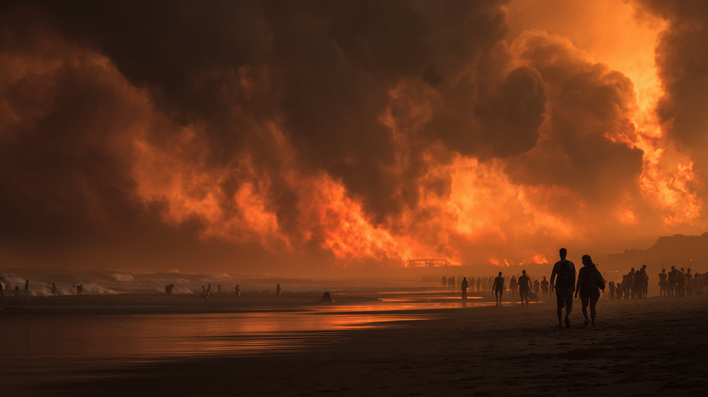 Europa în flăcări: Turiștii părăsesc plajele de foc