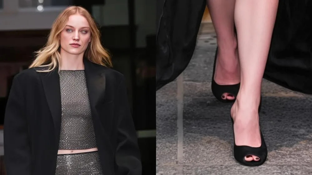 Sophie Turner, apariție în sandale elegante Black Suede Studio în New York