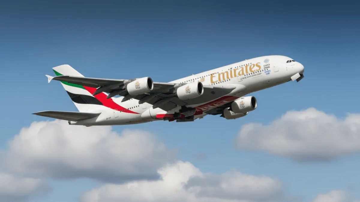 avion Emirates întors Londra