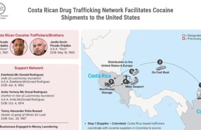 Salon de cocaină – SUA sancționează 10 entități dintr-o rețea de familie