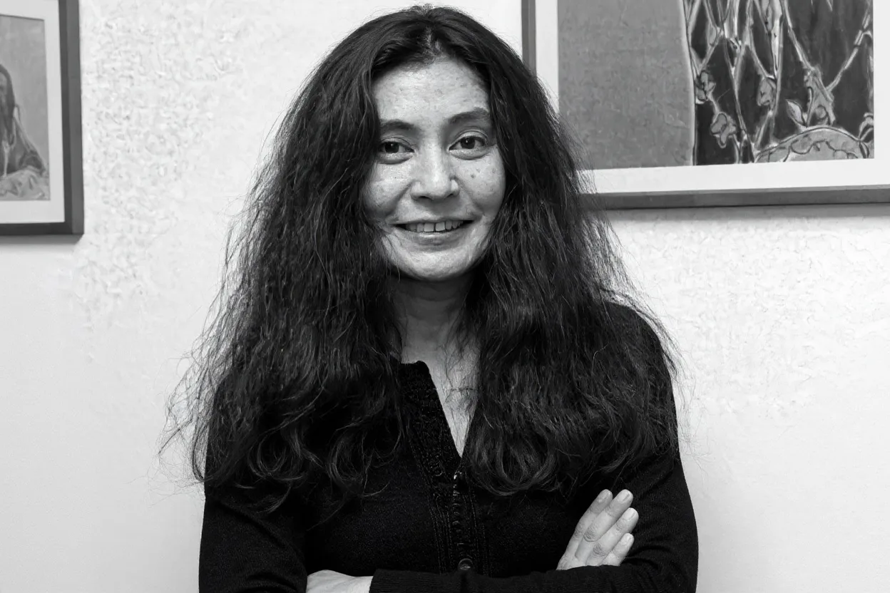 Musician Yoko Ono attends the opening of David Croland Exhibit on November 13, 1973 at Artworks Gallery in New York City.