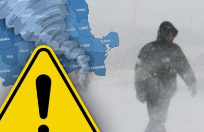 Viscol puternic în România. Cod portocaliu în 12 județe și Capitală, zăpadă de 50 cm