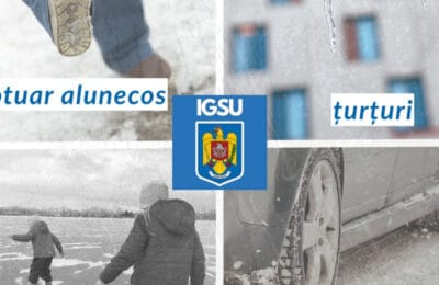 Zăpadă și polei în București: ISU avertizează asupra țurțurilor și drumurilor înghețate