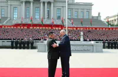 Kim Jong Un și Lukașenko semnează un tratat ‘fundamental’ la Phenian