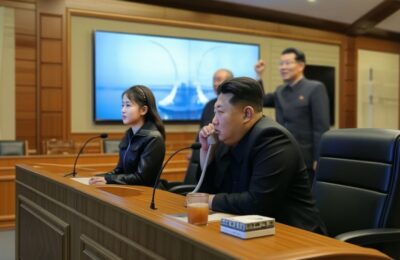 Kim Jong Un și fiica sa, martori la testele cu rachete lansate de pe o navă de război