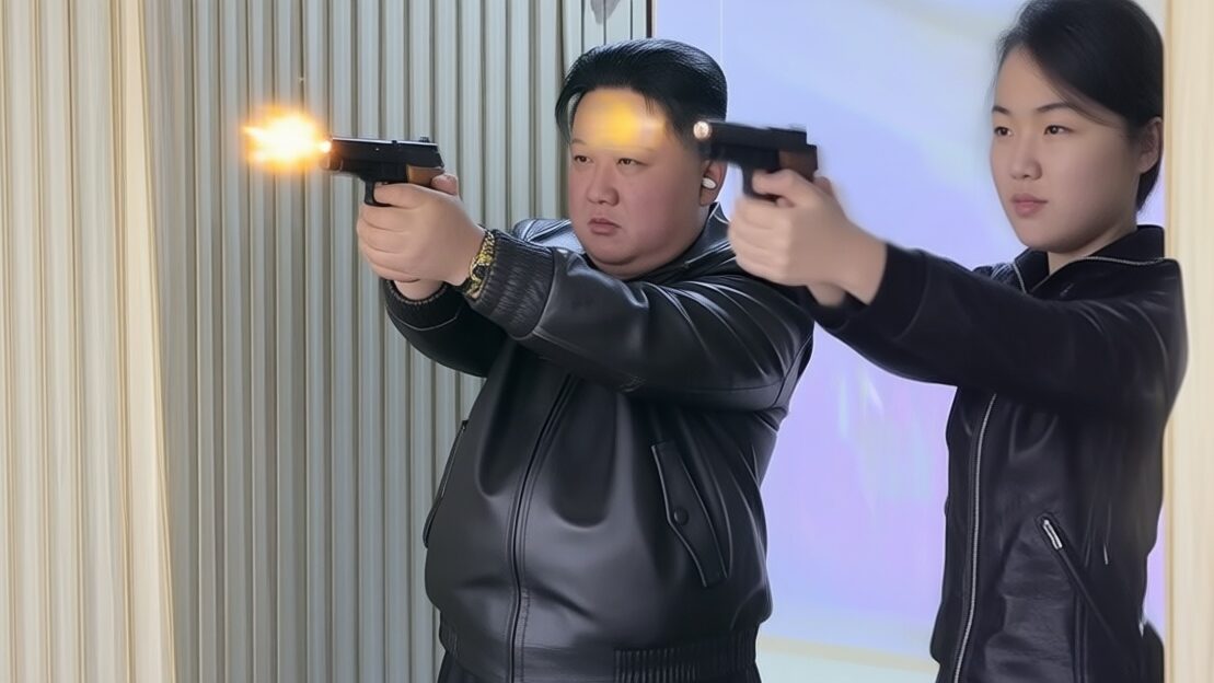 Kim Jong-Un și fiica sa adolescentă au testat noile pistoale într-o fabrică de armament
