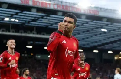 Casemiro înscrie al 9-lea gol al sezonului și aduce Man United în avantaj