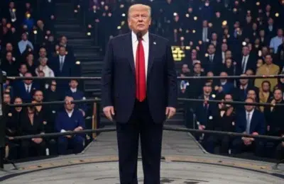 Joe Rogan și Donald Trump zâmbete și strângeri de mână la UFC 327 după luni de critici dure