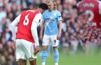 Manchester City bate Arsenal 2-1 iar Haaland îl salvează pe Gabriel de eliminare