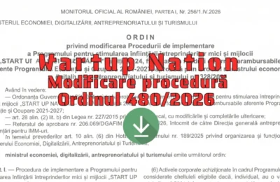 Programul Startup Nation 2026 se schimbă din mers pentru ajutoarele de 50.000 de euro
