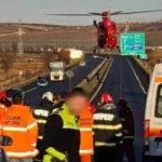 Accident grav cu 3 vehicule pe A1 Sibiu-Sebeș