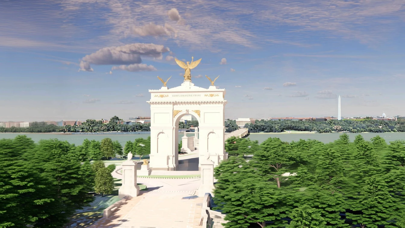 Trump vrea un arc de triumf de 76 de metri care să domine Washingtonul