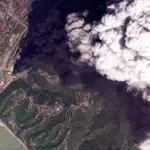 Incendiu masiv la un port rusesc, fumul se întinde pe 300 km după un atac ucrainean