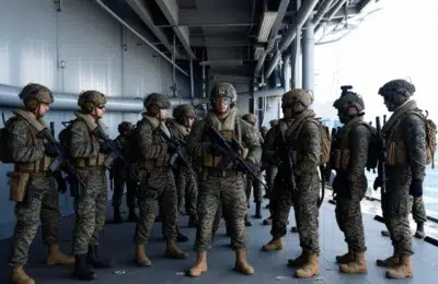 Nava iraniană de 274 de metri a fost oprită cu o gaură în motor de marina SUA