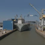 Primul portavion pentru drone din Europa a fost lansat la Galați şi a costat 130 de milioane de euro