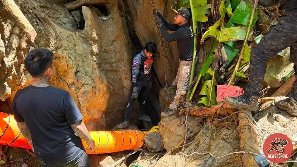 persoane blocate pestera Laos