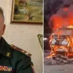Seful artileriei ruse a fost asasinat langa Moscova. Masina colonelului Damir Davidov a explodat