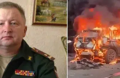 Seful artileriei ruse a fost asasinat langa Moscova. Masina colonelului Damir Davidov a explodat