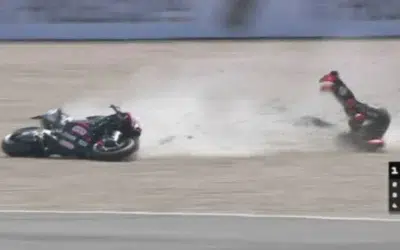Accident grav la MotoGP Assen. Marco Bezzecchi cade la 200 km pe oră și pierde primul loc