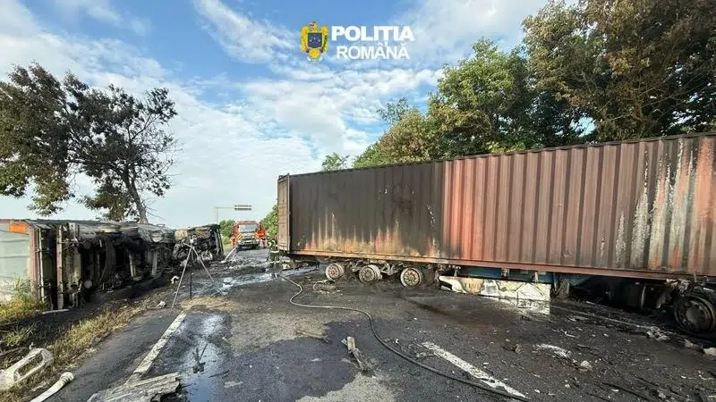accident camioane DN2A